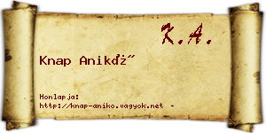 Knap Anikó névjegykártya
